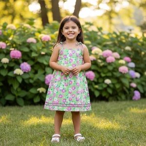 *Rare* White Label Vintage Lilly Pulitzer Girls floral Dress 12